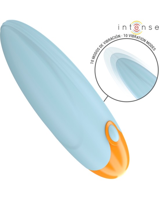 Intense Fun INTENSE — MIKE VIBRATING BULLET 10 VIBRATIONS BLUE TĀLVADĪBAS PULTS