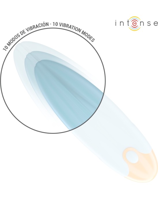 Intense Fun INTENSE — MIKE VIBRATING BULLET 10 VIBRATIONS BLUE TĀLVADĪBAS PULTS