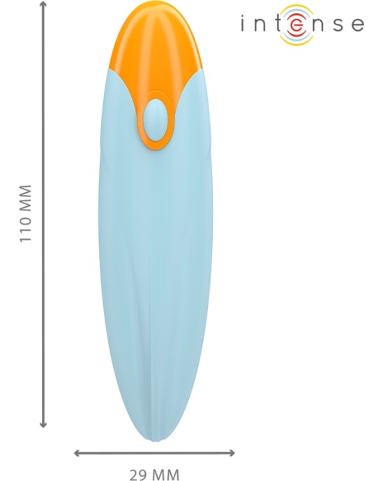 Intense Fun INTENSE — MIKE VIBRATING BULLET 10 VIBRATIONS BLUE TĀLVADĪBAS PULTS