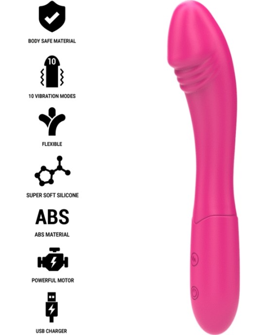 Intense Fun INTENSE — BELINDA VIBRATORS 19 CM FLEXIBLE 10 VIBRATIONS PINK