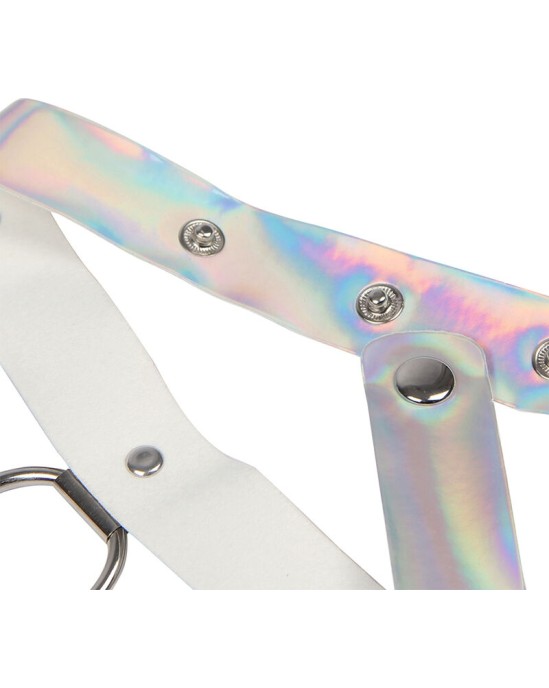 Subblime Fetish SUBBLIME - 953737 Krūškurvja uzkabe AR GREDZENIEM UN ĶĒDĒM SILVER ONE SIZE