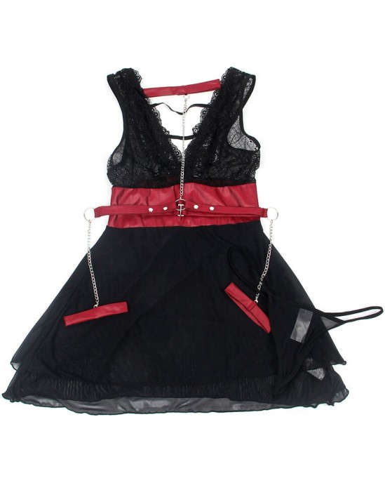 Subblime Dresses SUBBLIME - 954420 КРУЖЕВНОЕ ПЛАТЬЕ-БОНДАЖ ЧЕРНОГО ЦВЕТА S/M