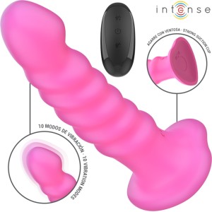 Intense Fun INTENSE - CINDY VIBRATOR SIZE L SPIRAL DESIGN 10 VIBRATIONS PINK REMOTE CONTROL