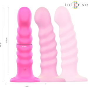 Intense Fun INTENSE - CINDY VIBRATOR SIZE L SPIRAL DESIGN 10 VIBRATIONS PINK REMOTE CONTROL