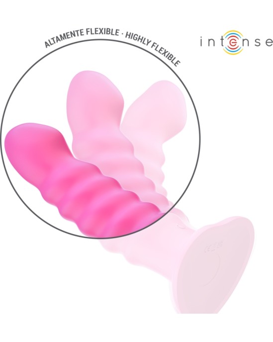 Intense Fun INTENSE - CINDY VIBRATOR SIZE L SPIRAL DESIGN 10 VIBRATIONS PINK REMOTE CONTROL