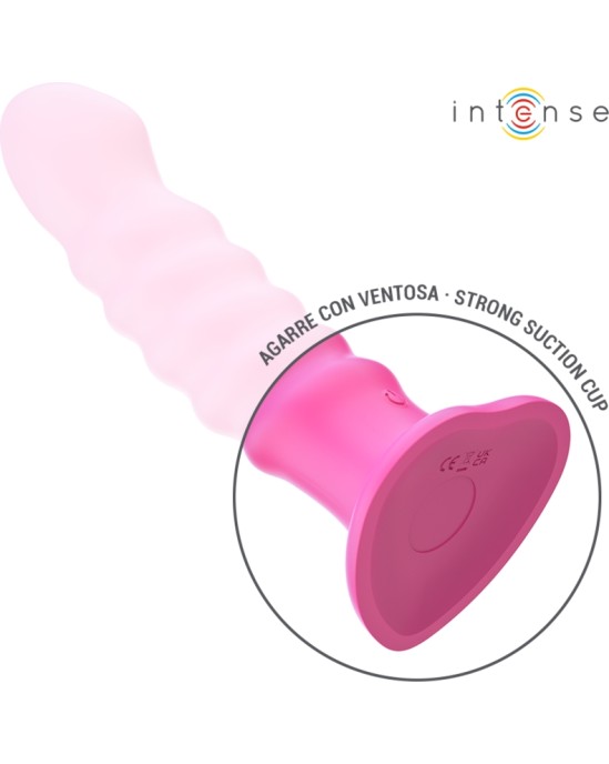 Intense Fun INTENSE - CINDY VIBRATOR SIZE L SPIRAL DESIGN 10 VIBRATIONS PINK REMOTE CONTROL