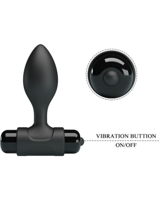 Pretty Love VIBRA BUTT 10 VIBRATIONS ANAL PLUG BLACK