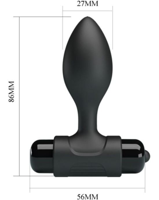 Pretty Love VIBRA BUTT 10 VIBRATIONS ANAL PLUG BLACK