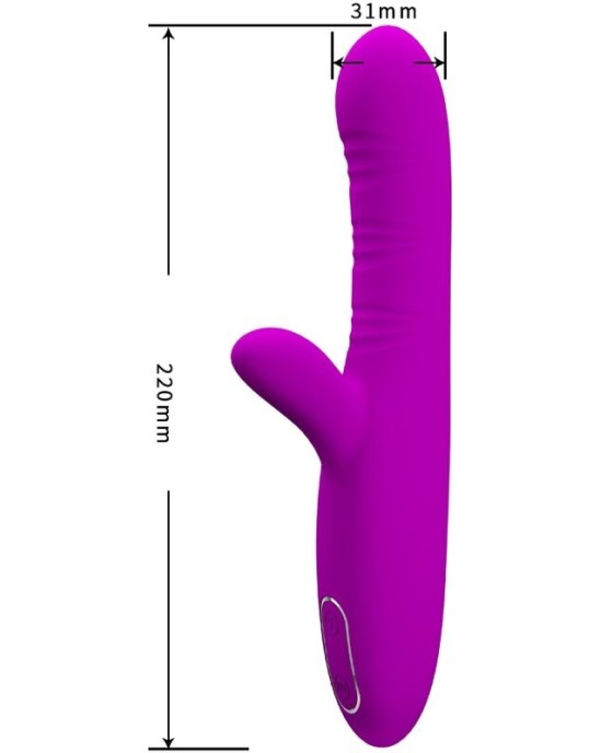 Pretty Love ANGELIQUE MULTIFUNCTION VIBRATOR + CLITORIS STIMULATOR PURPLE