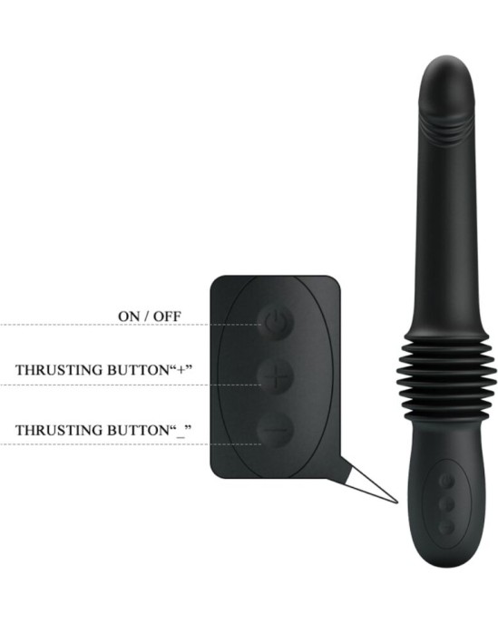 Pretty Love PAZUZU VIBRATOR 3 THRUST MODES BLACK