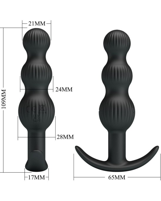 Pretty Love SIDNEY ANAL VIBRATOR 10 VIBRATIONS BLACK