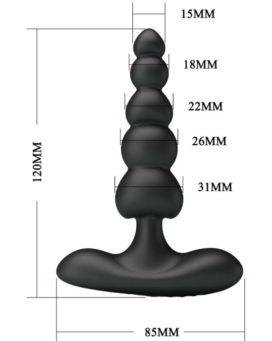 Pretty Love SIDNEY ANAL VIBRATOR 10 VIBRATIONS BLACK