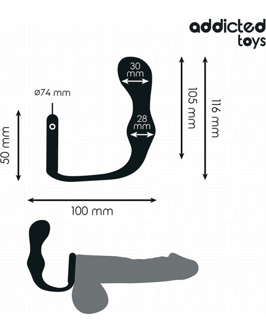 Addicted Toys ANAL PLUG WITH RING SILICONE MODEL 3