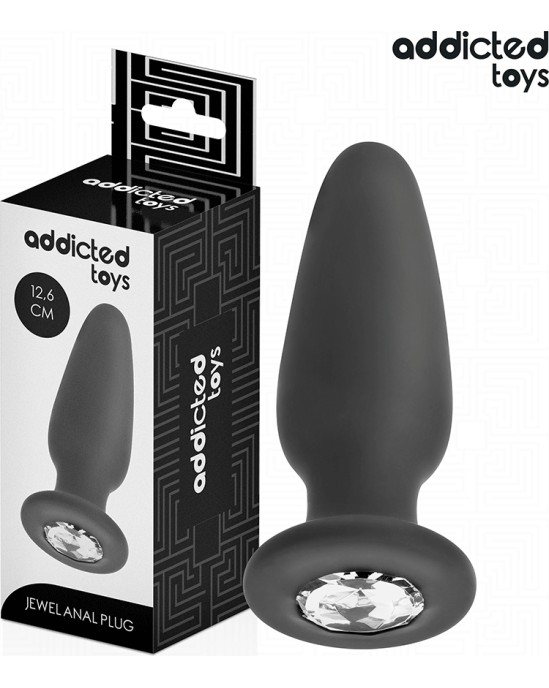 Addicted Toys ANAL PLUG WITH JEWEL SILICONE SIZE L 12.6 CM