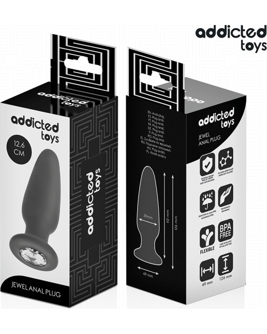 Addicted Toys ANAL PLUG WITH JEWEL SILICONE SIZE L 12.6 CM