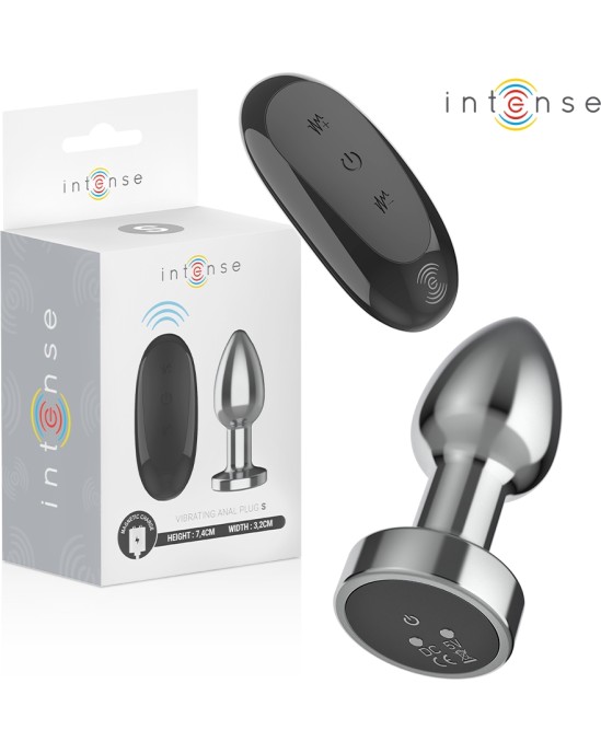 Intense Anal Toys INTENSE - ANAL PLUG 10 VIBRATIONS METAL WITH REMOTE CONTROL S