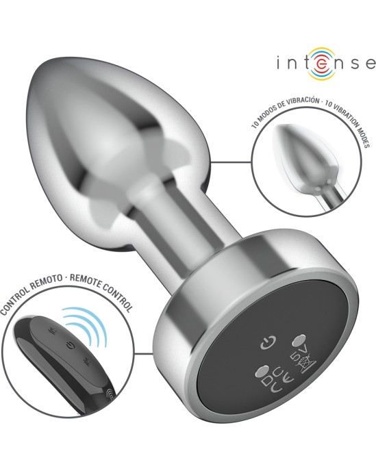 Intense Anal Toys INTENSE - ANAL PLUG 10 VIBRATIONS METAL WITH REMOTE CONTROL S