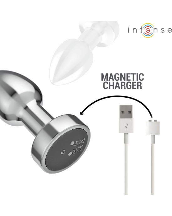 Intense Anal Toys INTENSE - ANAL PLUG 10 VIBRATIONS METAL WITH REMOTE CONTROL S