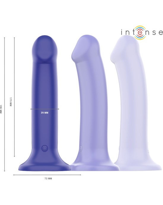 Intense Fun INTENSE - VICTORIA VIBRATOR WITH SUCTION CUP 10 VIBRATIONS DARK BLUE REMOTE CONTROL