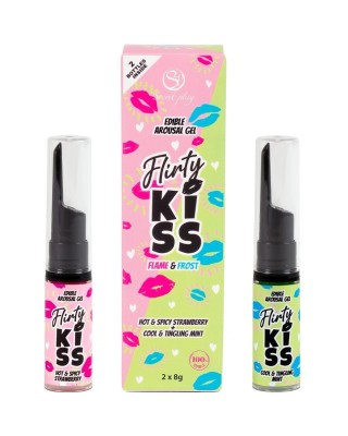 Secretplay Cosmetic SECRETPLAY - FLIRTY KISS GELS WITH ORAL SEX EFFECTS STRAWBERRY & MINT 2 x 8 GR