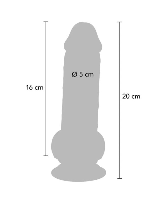 Get Real DELUXE REALISTIC PENIS WITH TESTICLES EXTRA THICK 20 CM