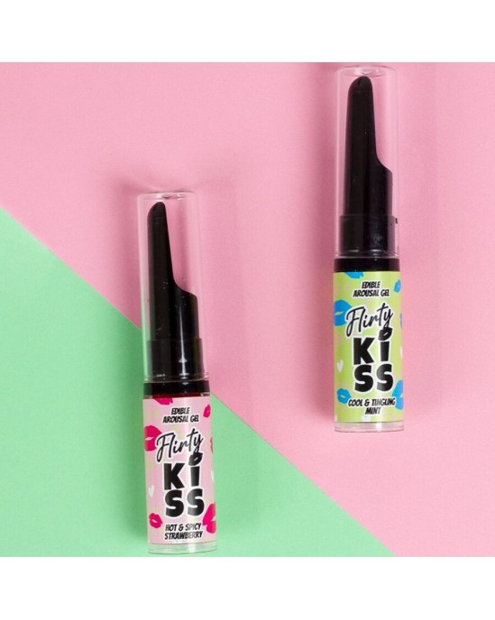 Secretplay Cosmetic SECRETPLAY - FLIRTY KISS GELS WITH ORAL SEX EFFECTS STRAWBERRY & MINT 2 x 8 GR