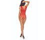 Passion Woman Bodystockings PASSION - BS109 RED BUTTERFLY BOSYSTOCKING