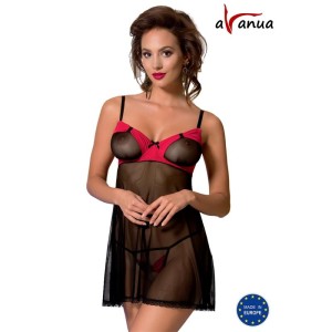 Avanua VALENTIN Chemise melns/sarkans