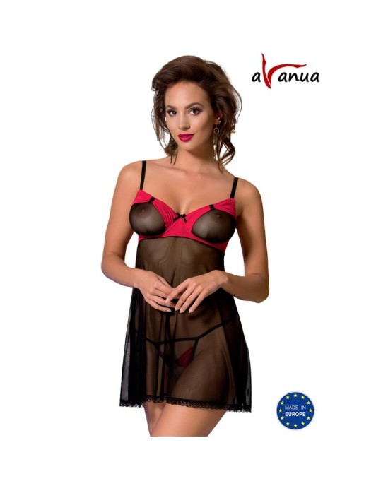 Avanua VALENTIN Chemise melns/sarkans