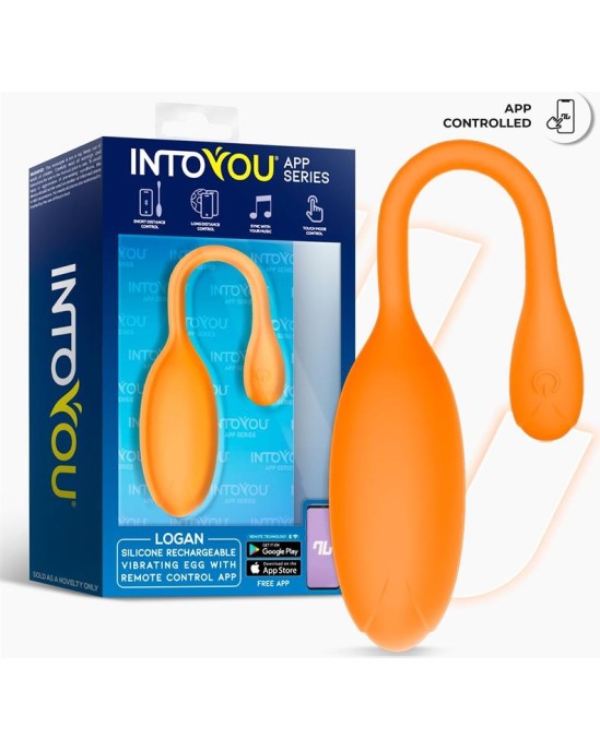 Intoyou App Series Виброяйцо Logan с приложением Unibody Orange