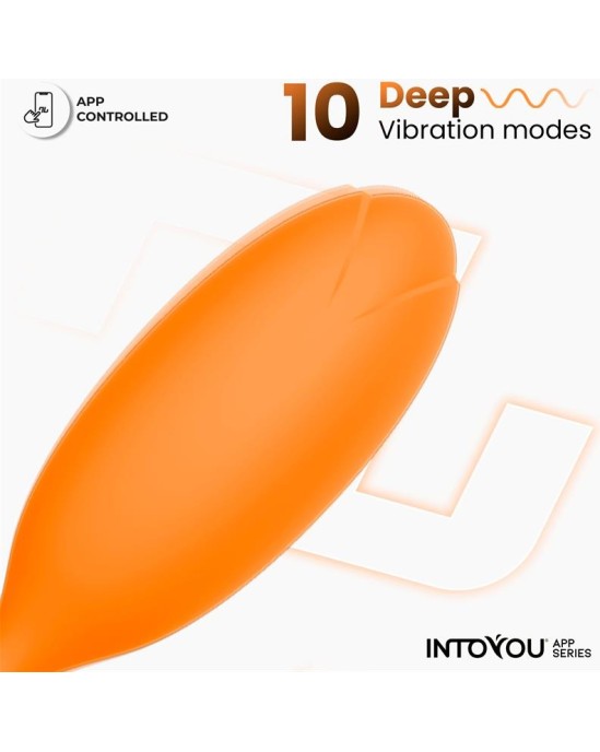 Intoyou App Series Виброяйцо Logan с приложением Unibody Orange