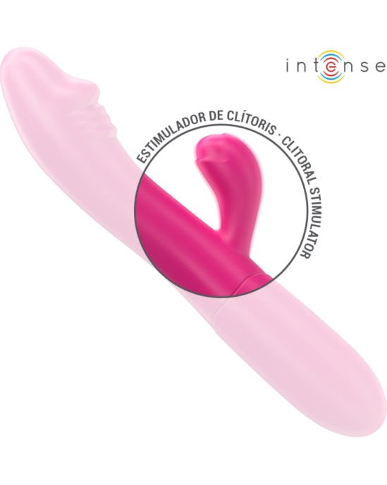 Intense Fun INTENSE — IVY FLEXIBLE VIBRATOR 10 VIBRĀCIJAS AR STIMULUĒJOŠU MĒLES ROZĀ KRĀSU