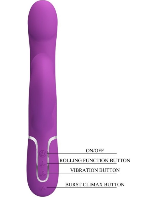 Pretty Love 4 IN 1 MULTIFUNCTION VIBRATOR & STIMULATOR PURPLE