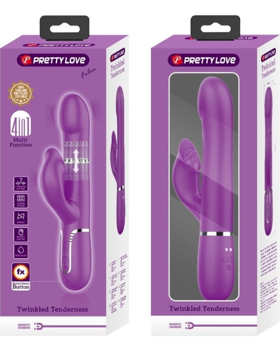 Pretty Love 4 IN 1 MULTIFUNCTION VIBRATOR & STIMULATOR PURPLE