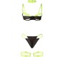 Subblime Sets SUBBLIME - 955274 BRA SET WITH NECKLACE AND LEG DETAILS FLUORESCENT GREEN S/M