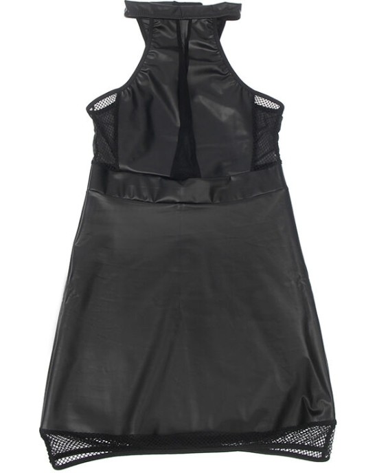 Subblime Dresses SUBBLIME - 955489 HALTER NECK DRESS WITH TRANSPARENCIES BLACK L/XL