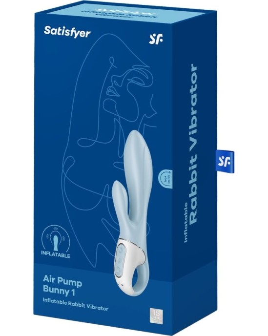 Satisfyer Vibrator SATISFYER - AIR PUMP BUNNY 1 INFLATABLE RABBIT VIBRATOR BLUE