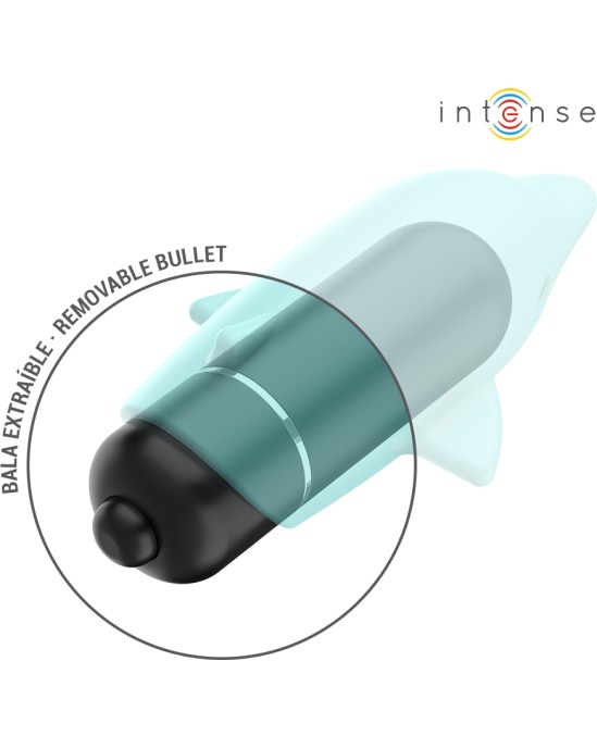 Intense Fun INTENSE - ECHO VIBRATING BULLET DOLPHIN BLUE 8 X 4.7 CM