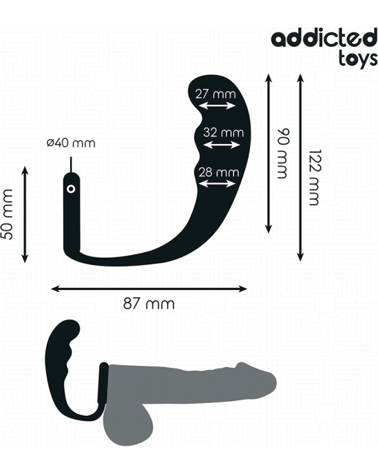 Addicted Toys ANAL PLUG WITH RING SILICONE MODEL 4