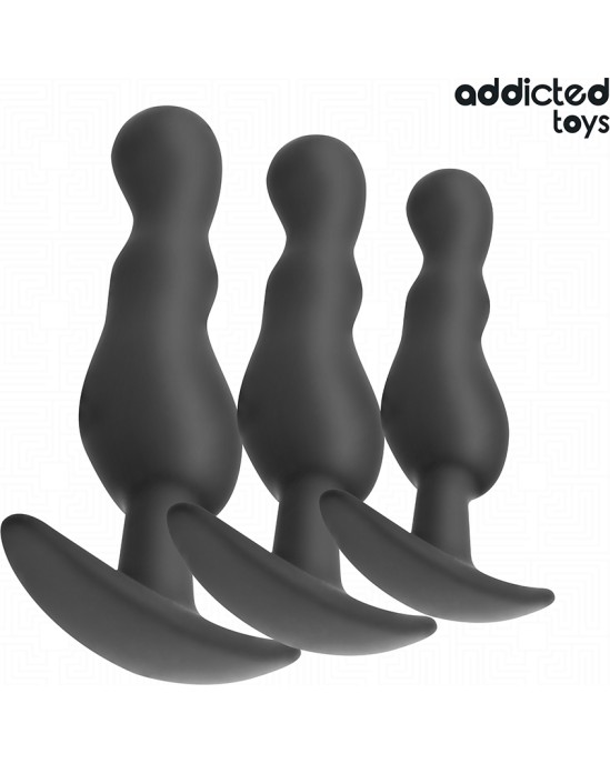 Addicted Toys SET OF 3 ANAL PLUG SILICONE MODEL 1