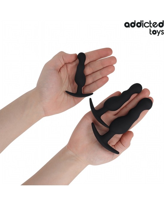 Addicted Toys SET OF 3 ANAL PLUG SILICONE MODEL 1