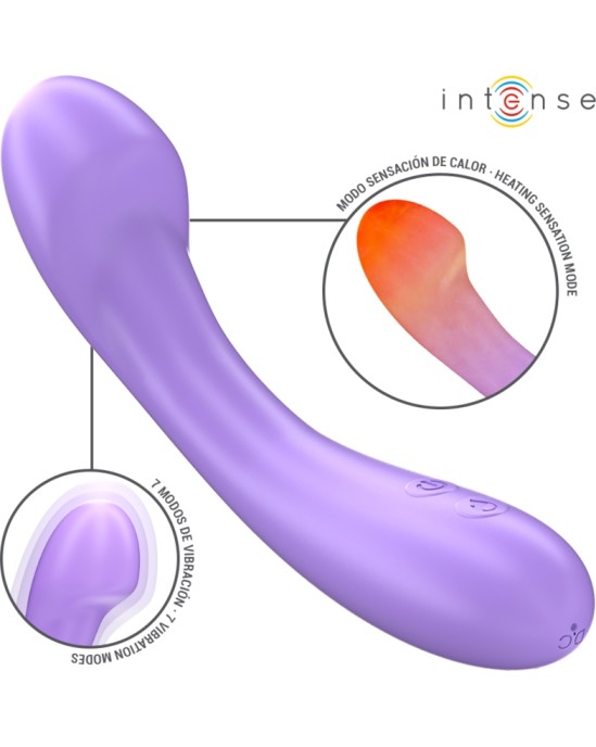 Intense Fun INTENSE - BECKY VIBRATOR 19 CM HEATABLE 7 VIBRATIONS PURPLE