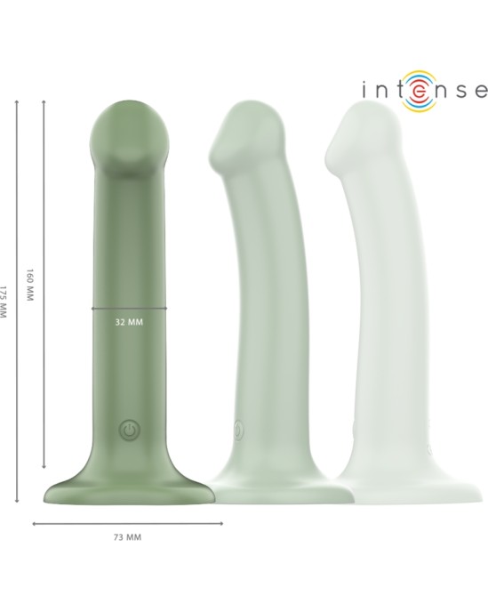 Intense Fun INTENSE - BECCA VIBRATOR WITH SUCTION CUP 10 VIBRATIONS GREEN REMOTE CONTROL