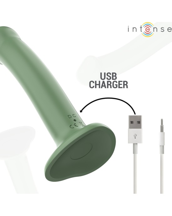 Intense Fun INTENSE - BECCA VIBRATOR WITH SUCTION CUP 10 VIBRATIONS GREEN REMOTE CONTROL