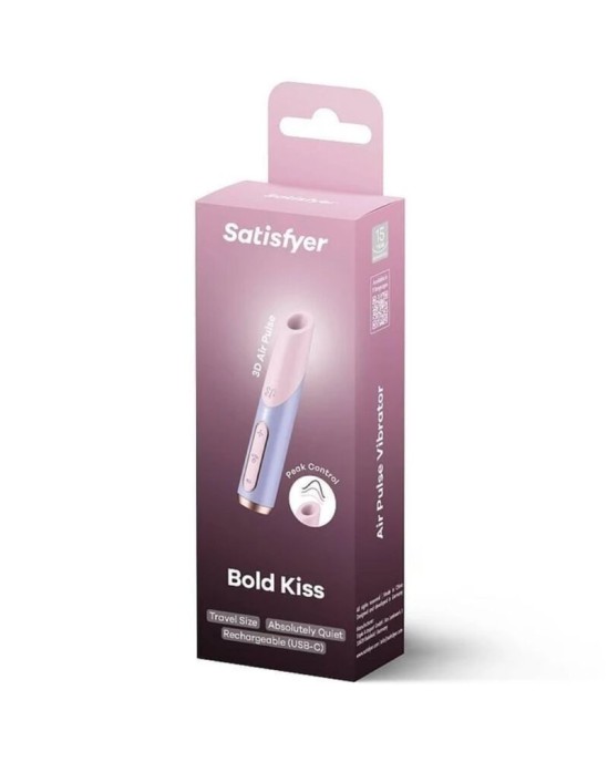 Satisfyer Air Pulse SATISFYER - BOLD KISS WAVE CLITORIS STIMULATOR PINK / VIOLET