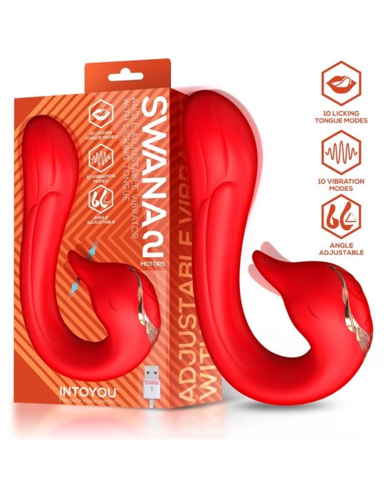 Intoyou Swana Vibrator Licking Tongue with Angle Adjustable