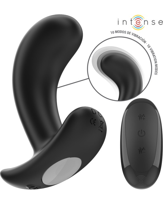 Intense Anal Toys INTENSE — CHANDLER ANĀLAIS DZĪVNIEKS 10 VIBRĀCIJAS MELNA TĀLVADĪBAS PULTS