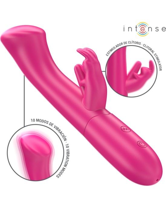 Intense Fun INTENSE - JULIETA RABIT VIBRATOR 18,6 CM 10 VIBRATIONS PINK