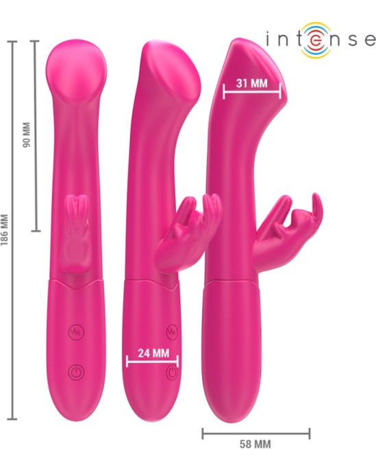 Intense Fun INTENSE - JULIETA RABIT VIBRATOR 18,6 CM 10 VIBRATIONS PINK