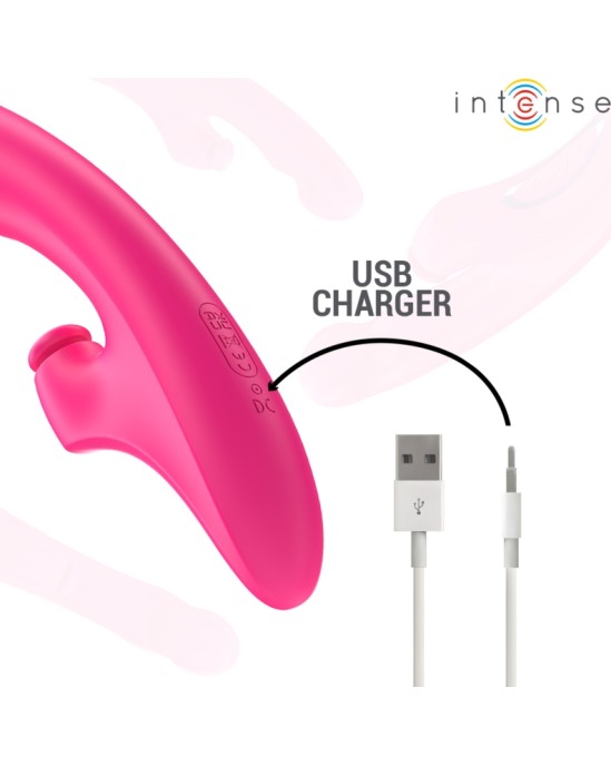 Intense Fun INTENSE - EMI VIBRATOR 13.5 CM MULTIFUNCTION 3 IN 1 10 VIBRATIONS PINK